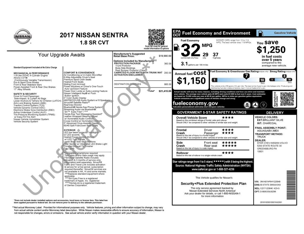 Used 2017 Nissan Sentra SR w/ Protection Package image 49