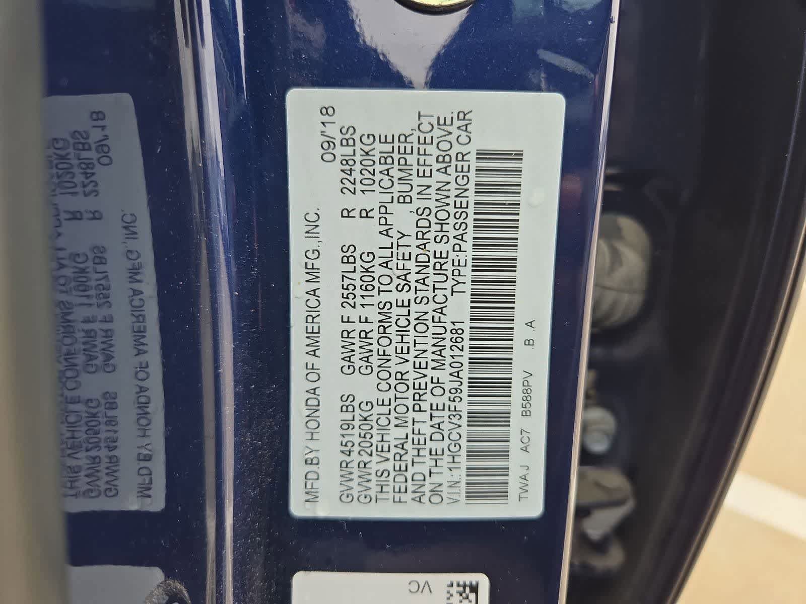 Used 2018 Honda Accord EX-L image 34