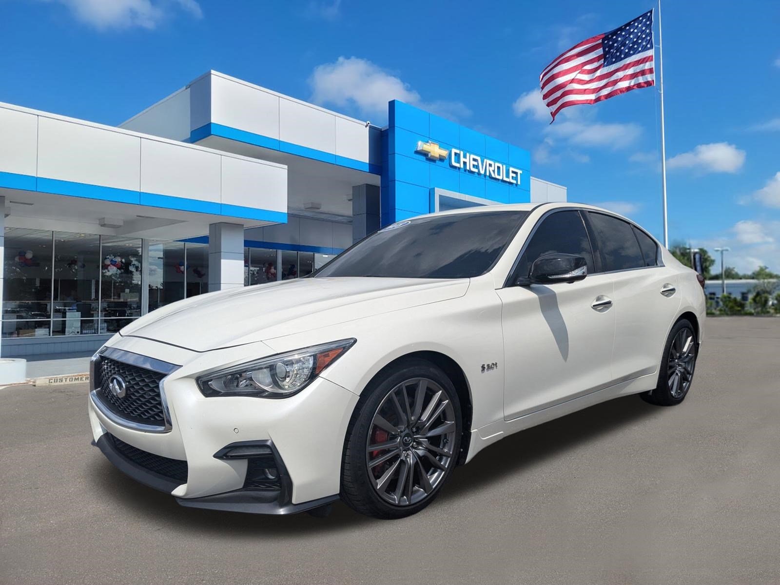 Used 2018 INFINITI Q50 Red Sport 400 w/ Sensory Package (Sport) image 8