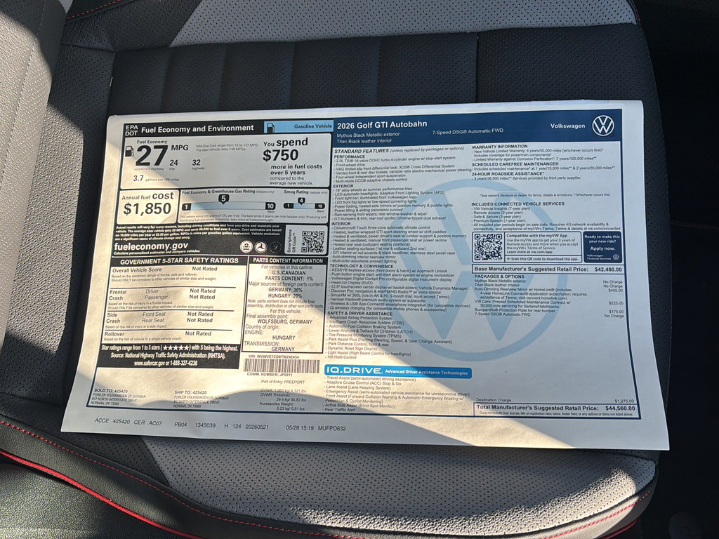 New 2026 Volkswagen GTI Autobahn FWD image 21