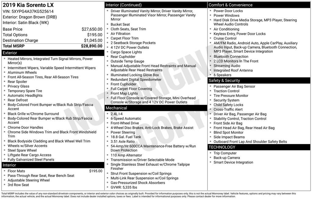 Used 2019 Kia Sorento LX image 3