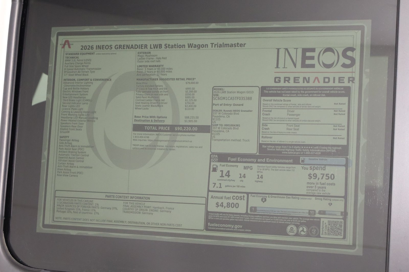 New 2026 INEOS Grenadier Station Wagon AWD/4WD image 23