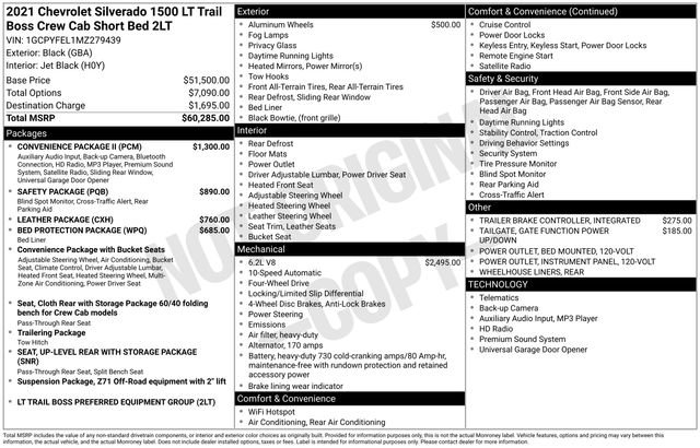 Used 2021 Chevrolet Silverado 1500 LT Trail Boss w/ Convenience Package II image 29