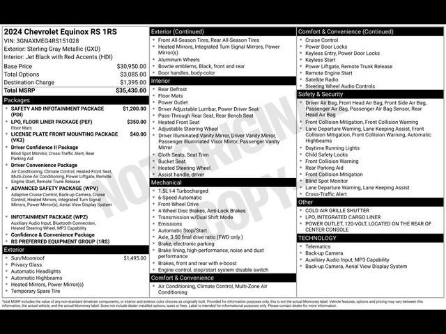 Certified 2024 Chevrolet Equinox RS image 59
