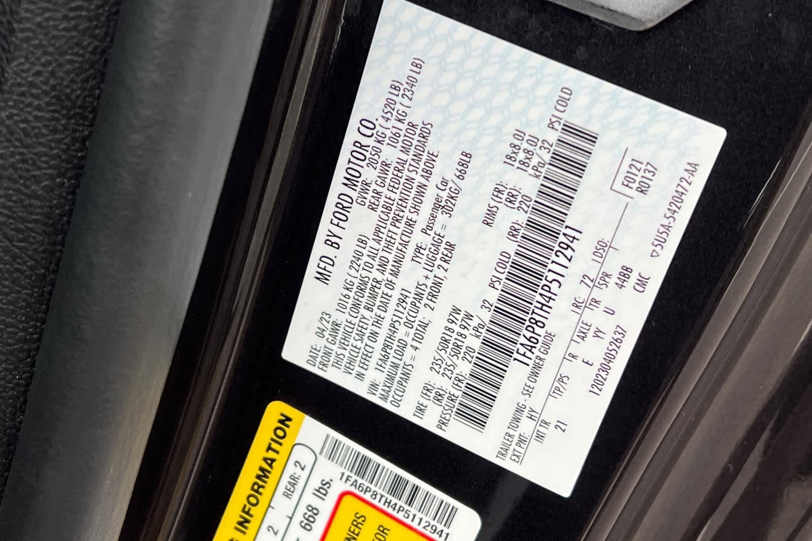 Certified 2023 Ford Mustang Coupe w/ Equipment Group 101A image 29