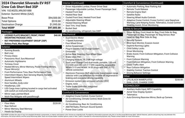 Used 2024 Chevrolet Silverado EV RST AWD/4WD image 44