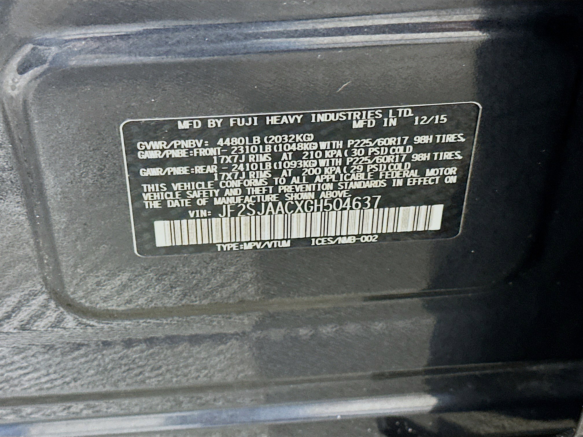 Used 2016 Subaru Forester 2.5i image 12