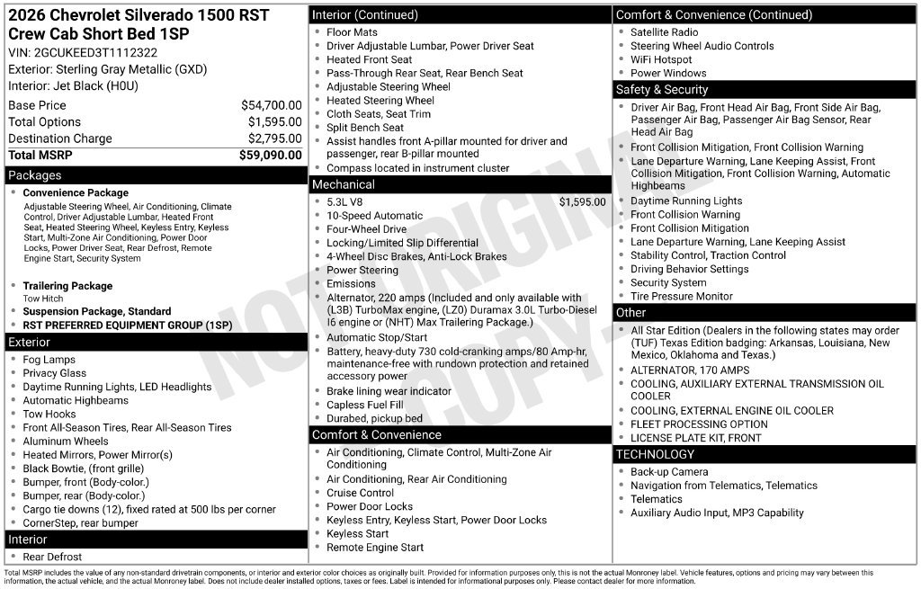 Used 2026 Chevrolet Silverado 1500 RST AWD/4WD image 6