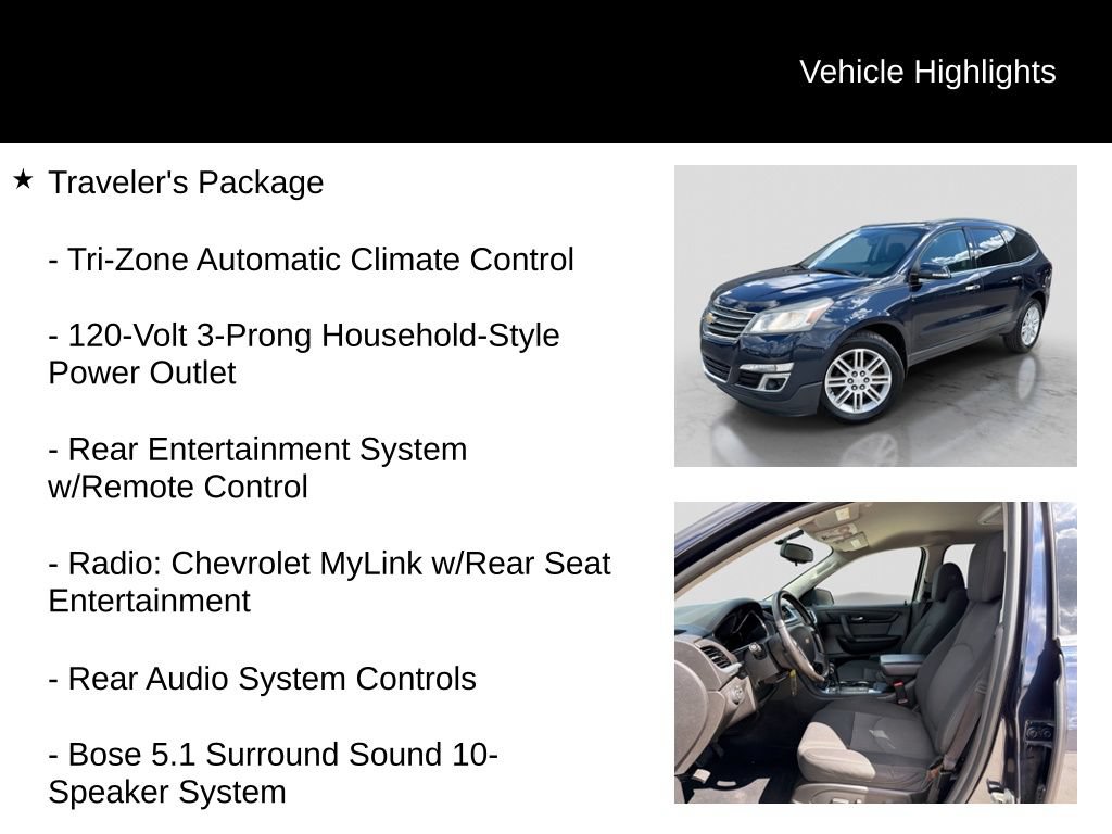 Used 2015 Chevrolet Traverse LT w/ Traveler's Package FWD image 16