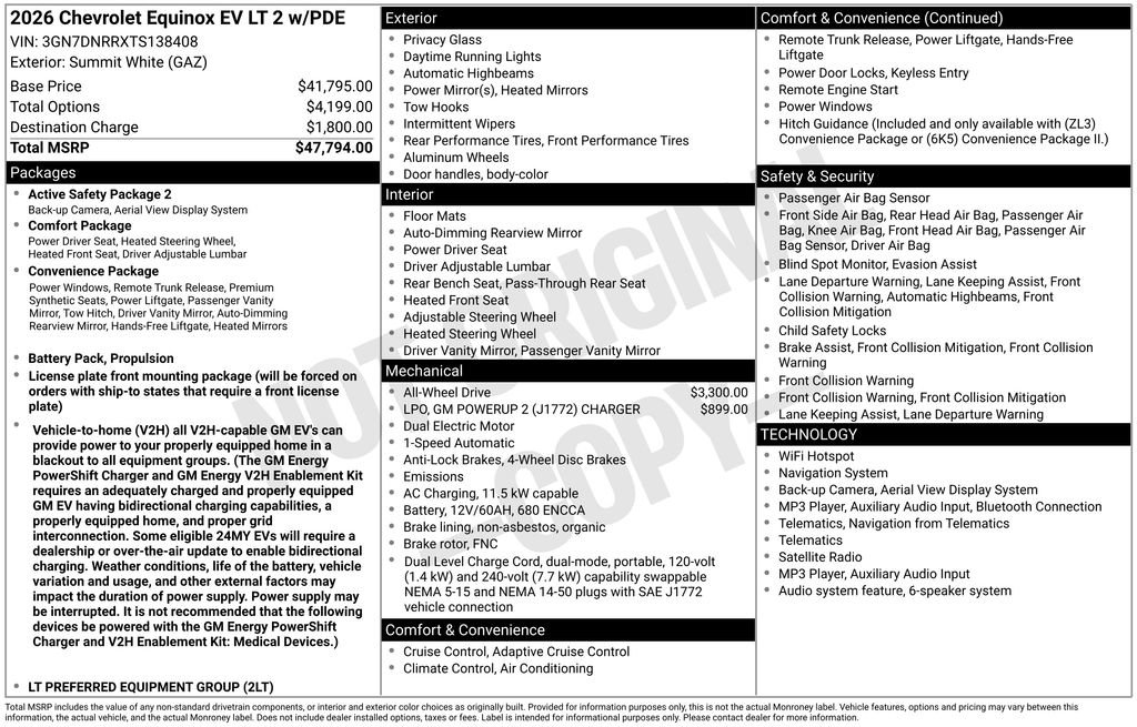 New 2026 Chevrolet Equinox EV LT AWD/4WD image 4