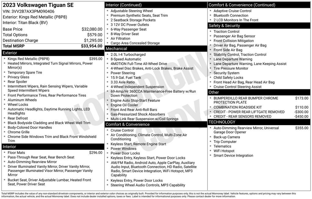Used 2023 Volkswagen Tiguan SE image 5