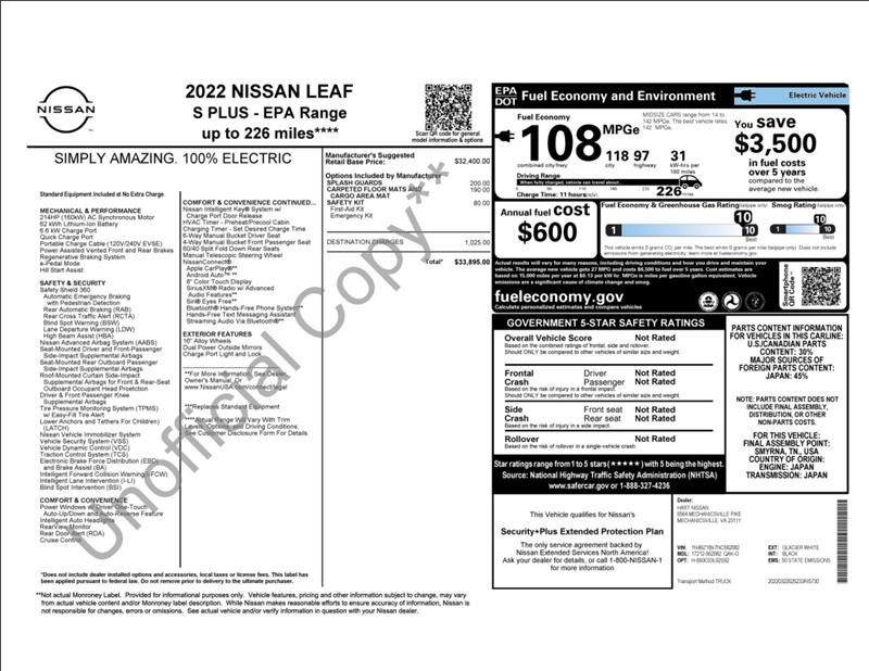 Used 2022 Nissan Leaf S Plus image 3