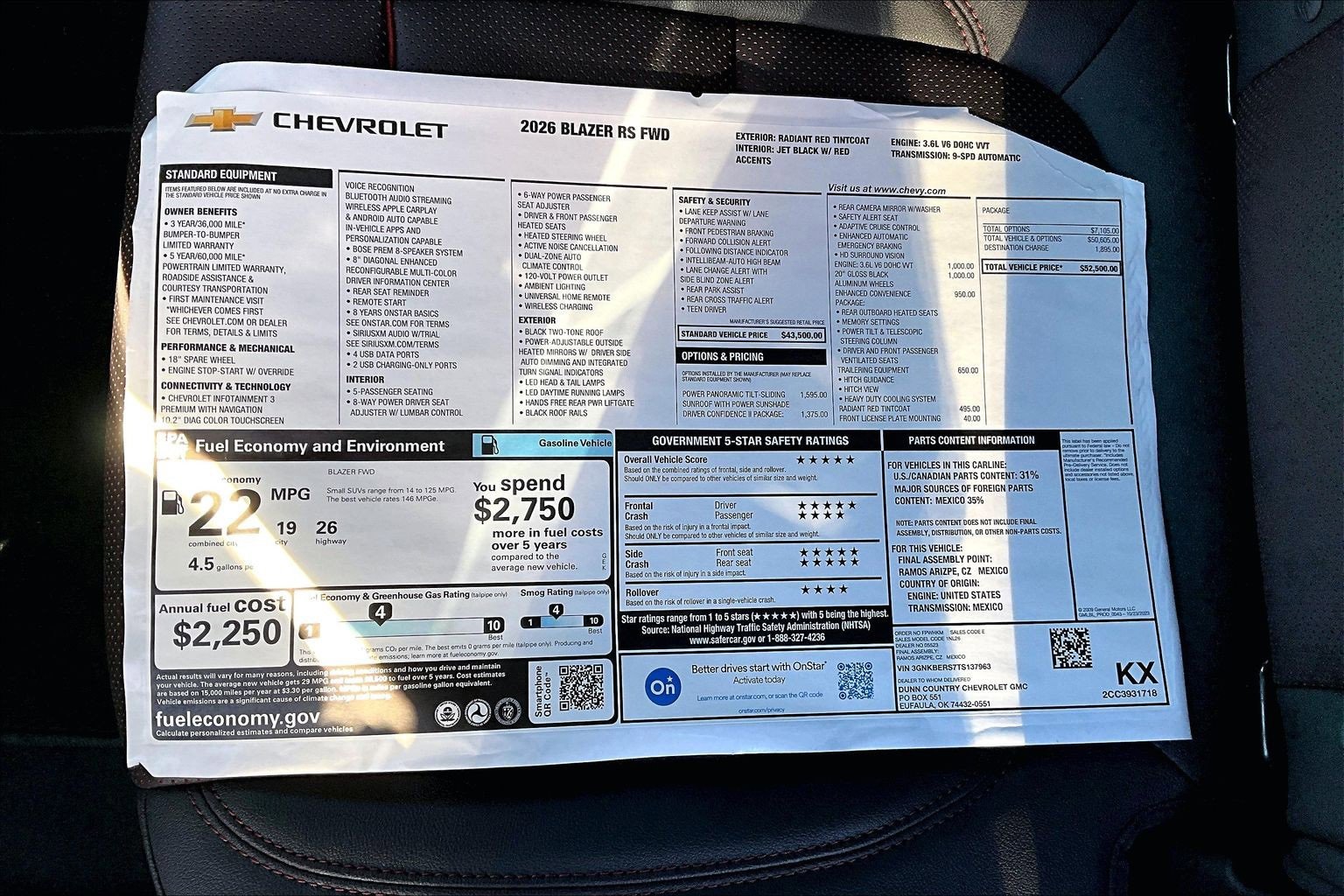 New 2026 Chevrolet Blazer RS image 14