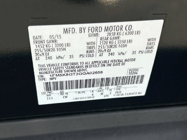 Used 2016 Ford Explorer Sport w/ Equipment Group 401A AWD/4WD image 43