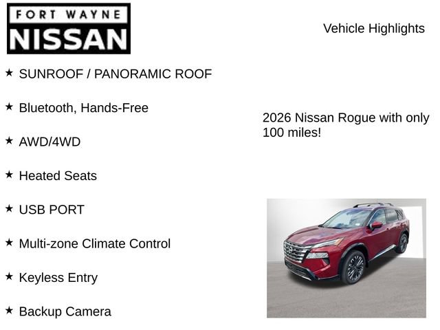 New 2026 Nissan Rogue Platinum w/ Platinum Premium Package AWD/4WD image 8