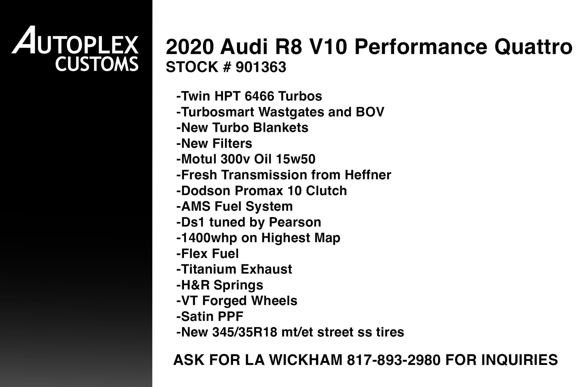 Used 2020 Audi R8 V10 performance AWD/4WD image 2