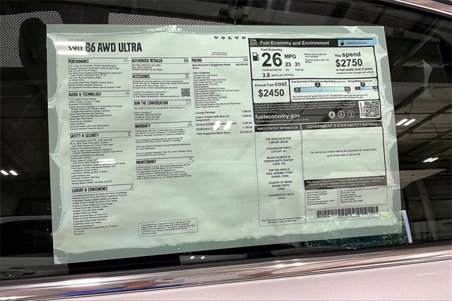 New 2025 Volvo S90 B6 Ultra w/ Lounge Package image 14