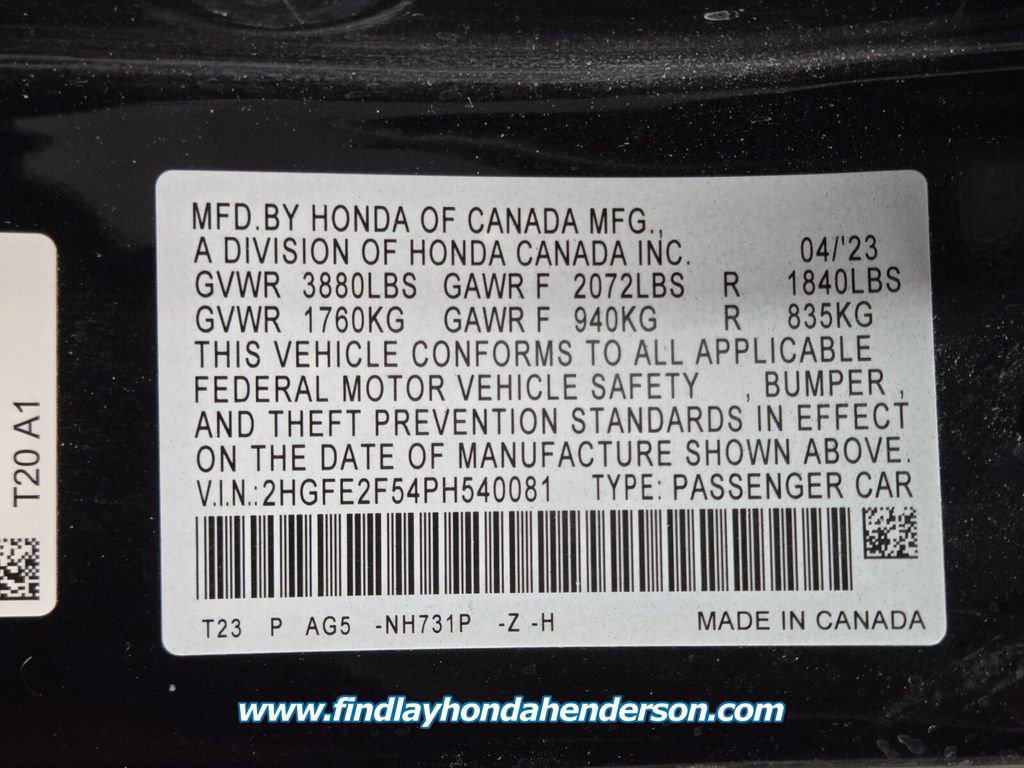 Certified 2023 Honda Civic Sport image 13