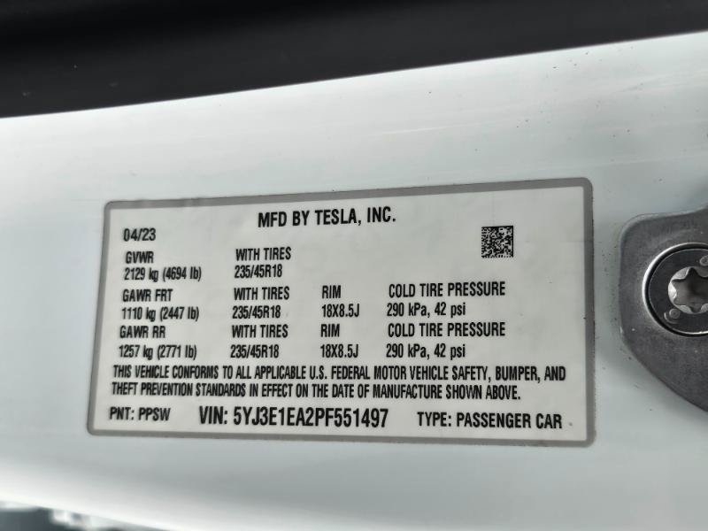 Used 2023 Tesla Model 3 Standard Range RWD image 33