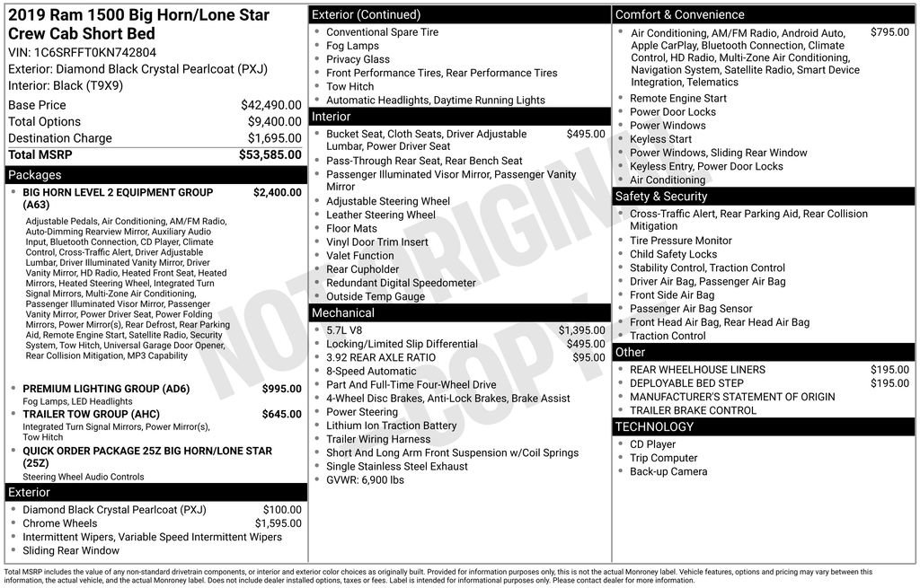 Used 2019 RAM 1500 Big Horn image 3