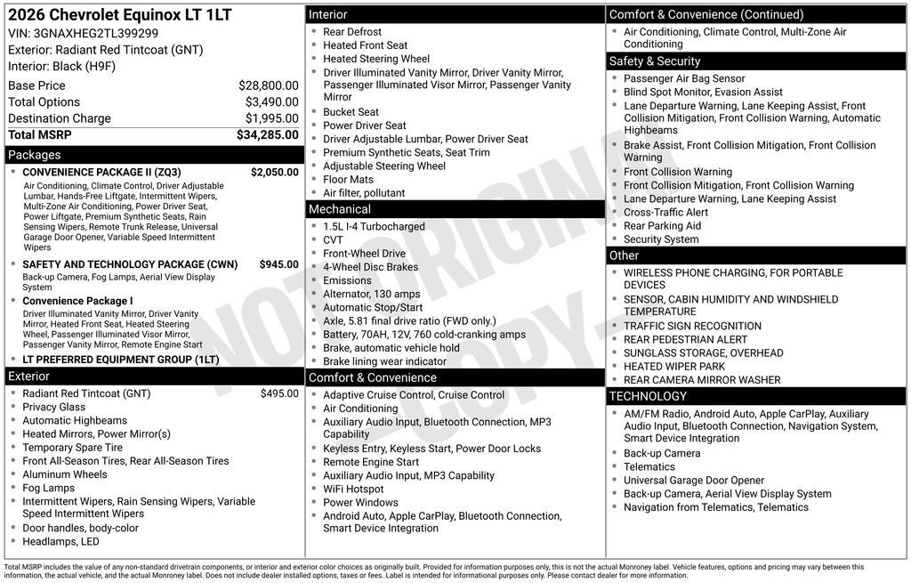New 2026 Chevrolet Equinox LT w/ Convenience Package II FWD image 11