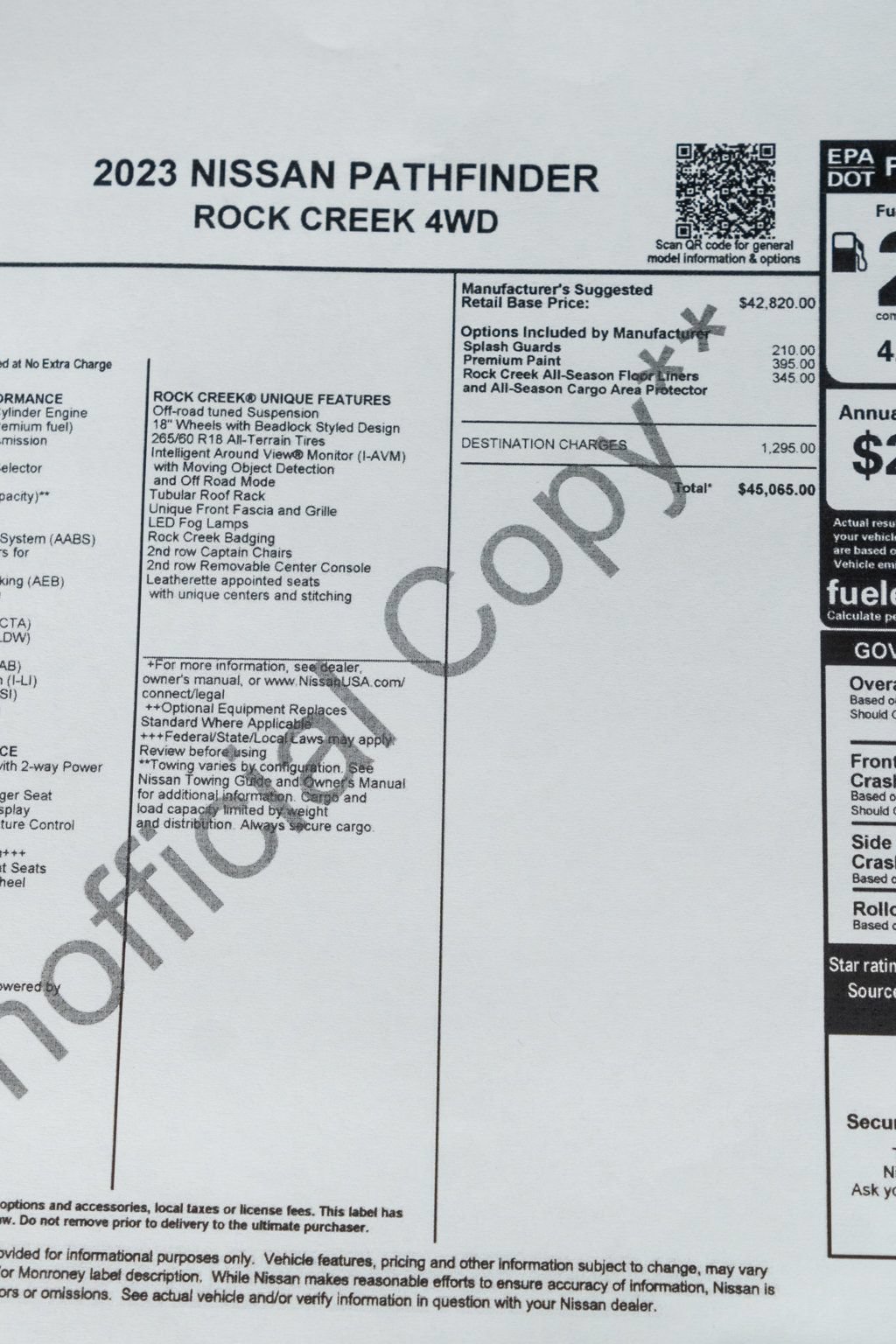 Used 2023 Nissan Pathfinder Rock Creek AWD/4WD image 46