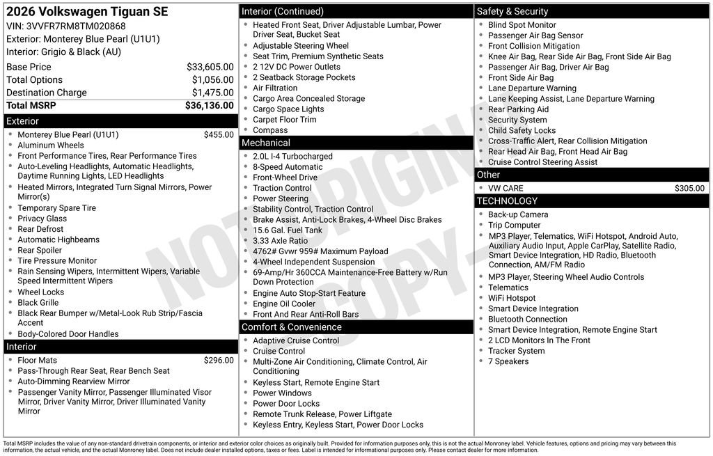 Used 2026 Volkswagen Tiguan SE FWD image 7