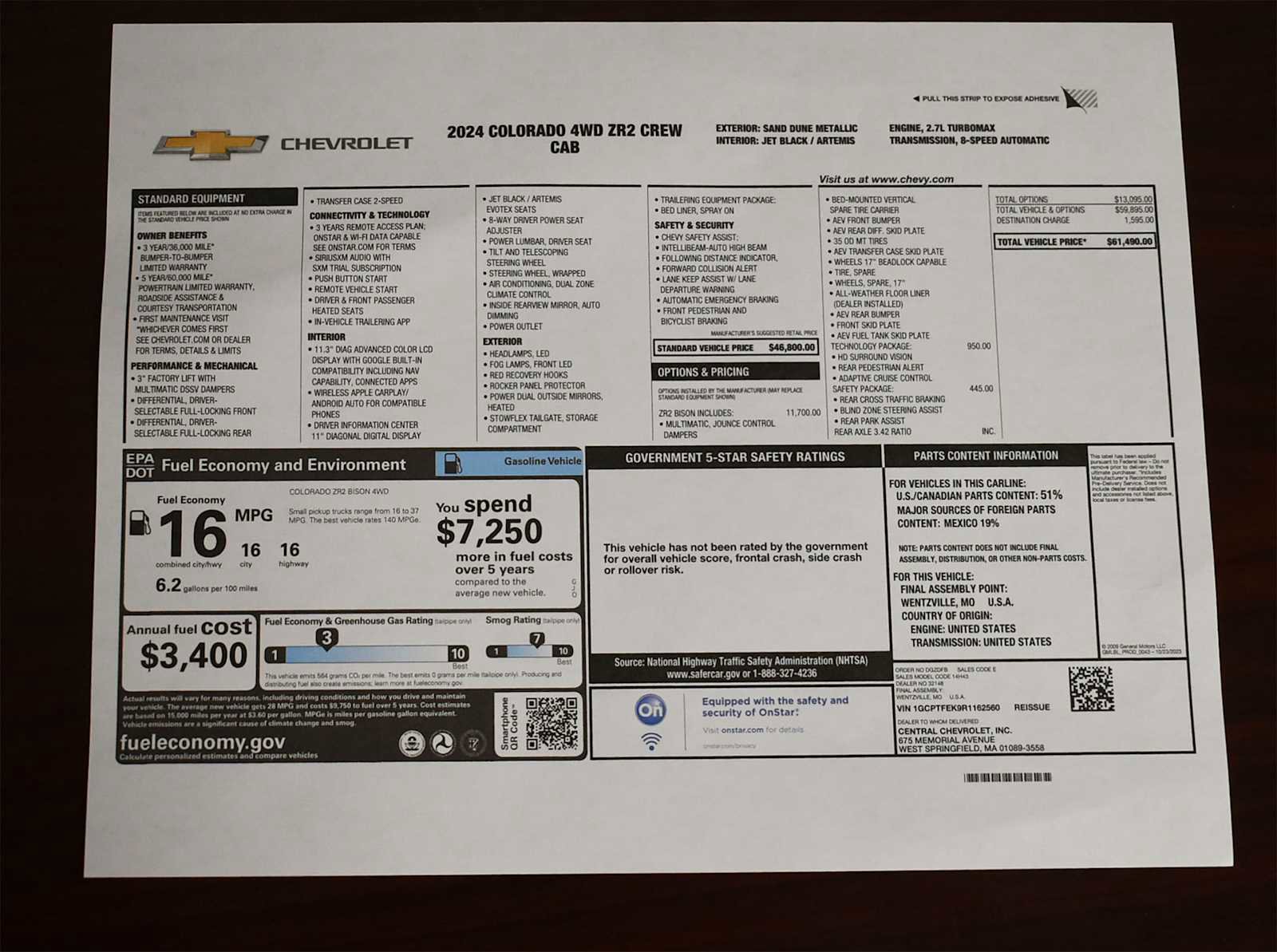 Used 2024 Chevrolet Colorado ZR2 w/ ZR2 Bison Edition image 4