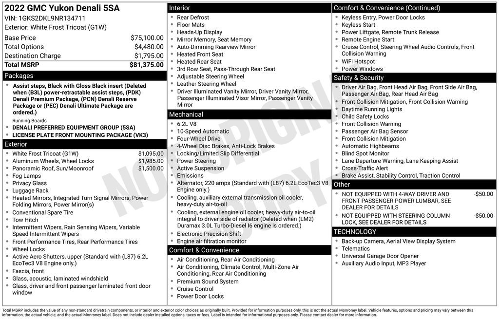 Used 2022 GMC Yukon Denali image 5