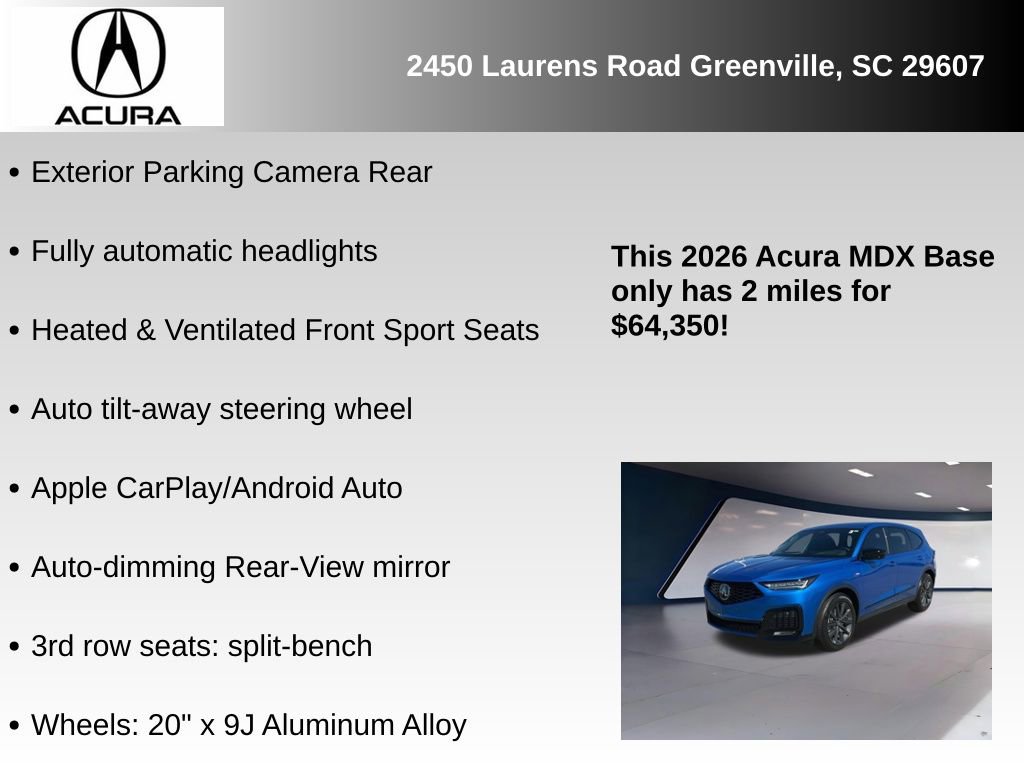New 2026 Acura MDX A-Spec image 12