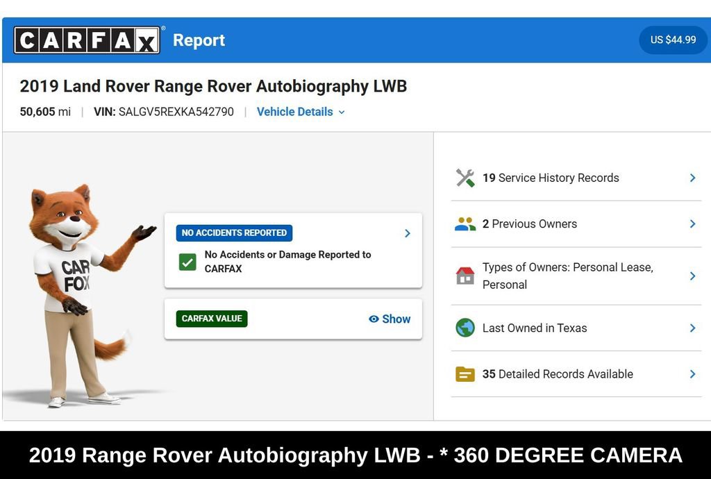 Used 2019 Land Rover Range Rover Long Wheelbase Autobiography AWD/4WD image 9