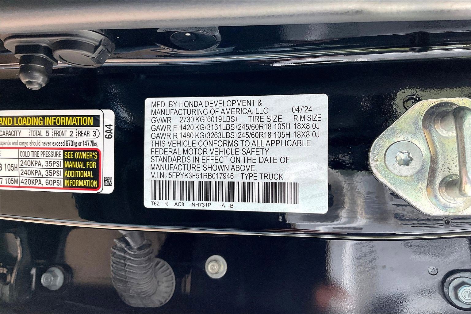 Used 2024 Honda Ridgeline RTL image 19