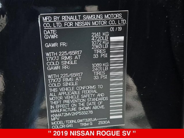 Used 2019 Nissan Rogue SV AWD/4WD image 38
