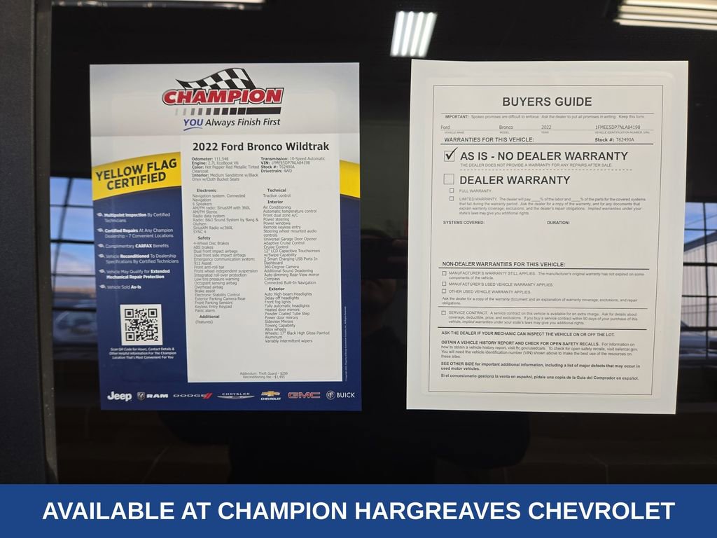 Used 2022 Ford Bronco Wildtrak image 44