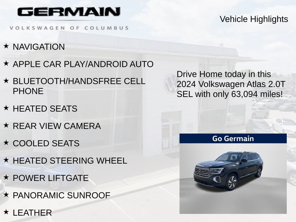 Used 2024 Volkswagen Atlas SEL AWD/4WD image 4