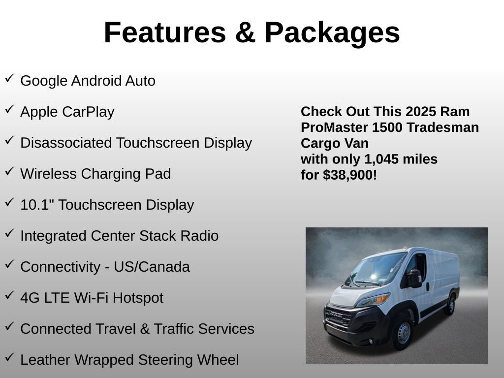 Used 2025 RAM ProMaster 1500 w/ Premium Convenience Group FWD image 21