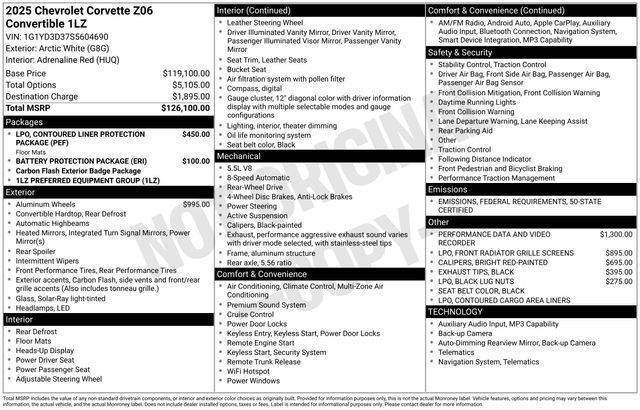 Used 2025 Chevrolet Corvette Z06 image 5