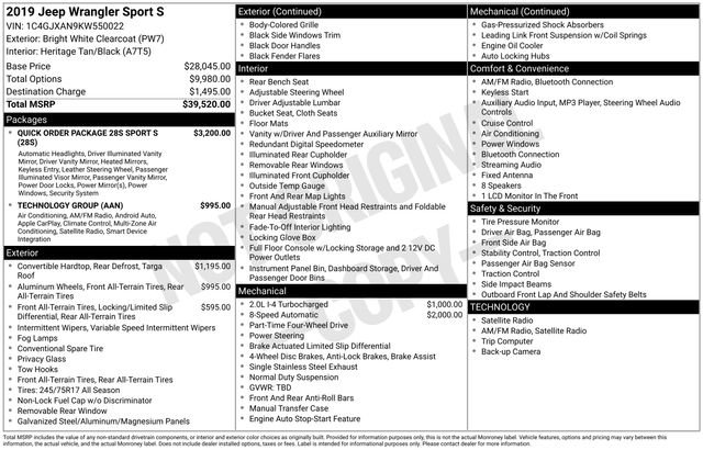 Used 2019 Jeep Wrangler Sport S image 14