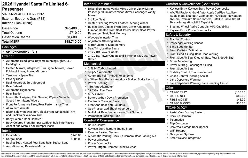 New 2026 Hyundai Santa Fe Limited AWD/4WD image 2