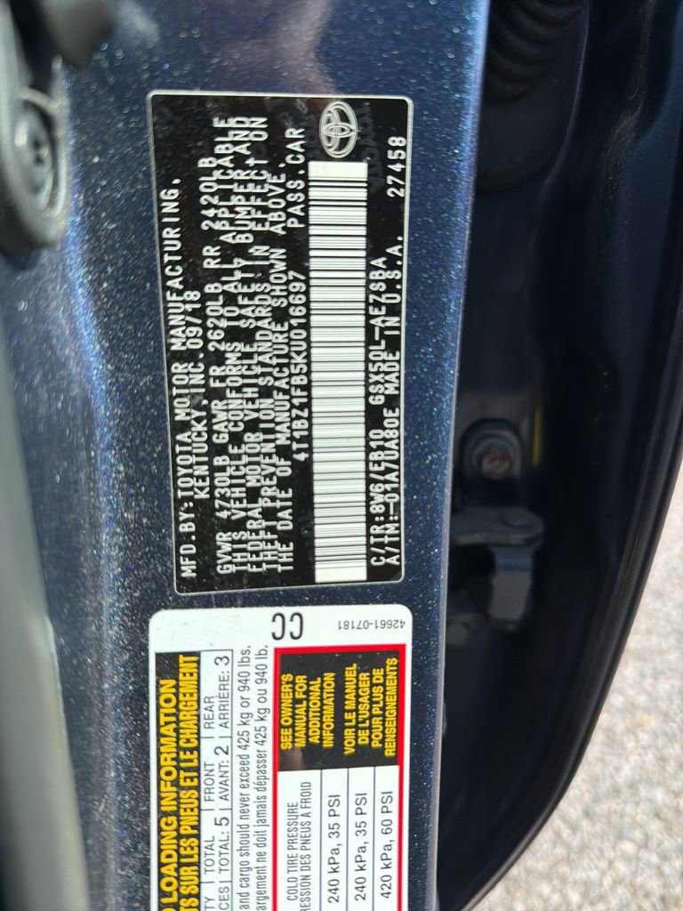 Used 2019 Toyota Avalon Touring w/ Advanced Safety Package image 13