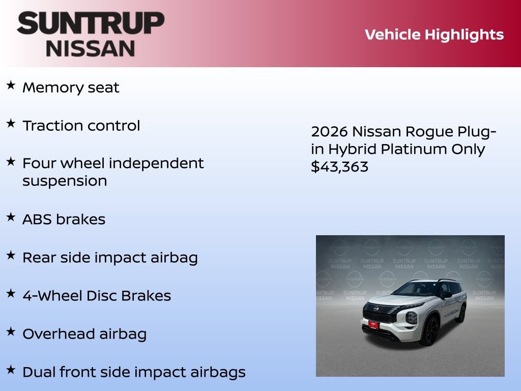 New 2026 Nissan Rogue Platinum AWD/4WD image 16