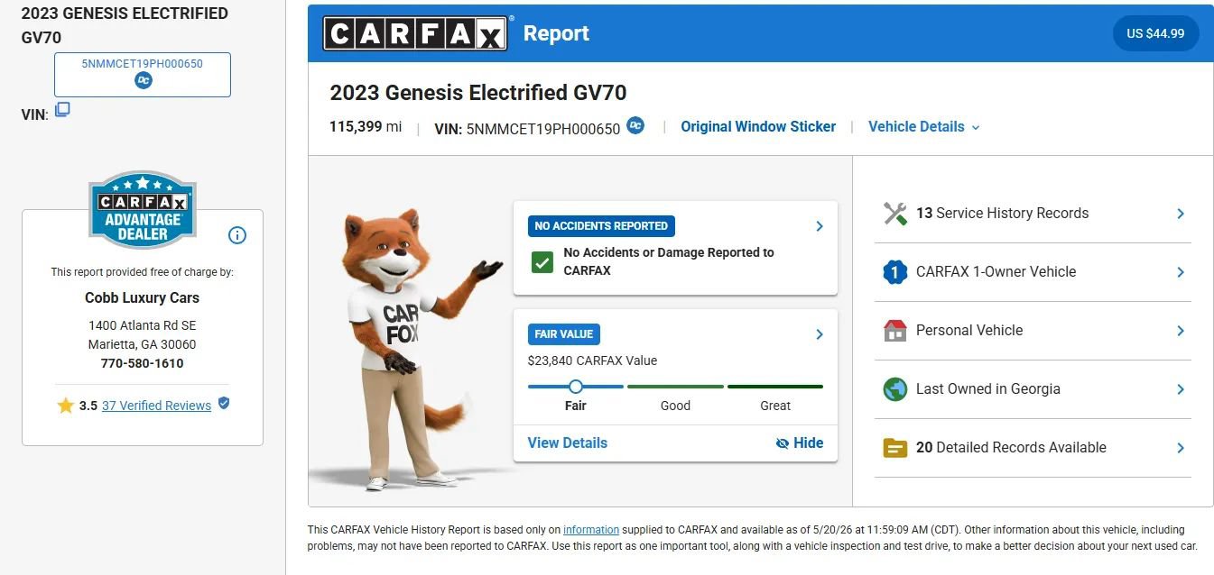 Used 2023 Genesis Electrified GV70 w/ Prestige Package AWD/4WD image 36