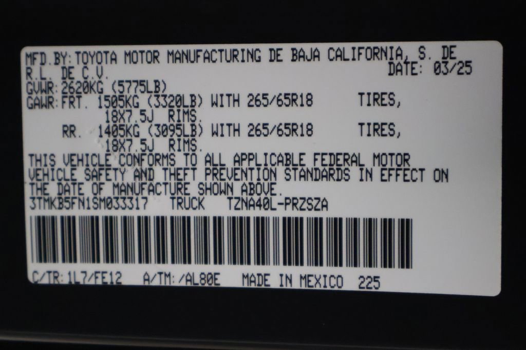 Certified 2025 Toyota Tacoma TRD Sport image 16