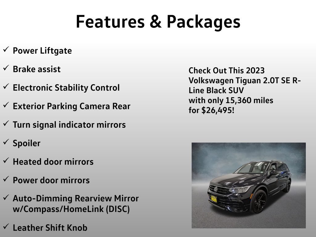 Used 2023 Volkswagen Tiguan SE R-Line AWD/4WD image 17