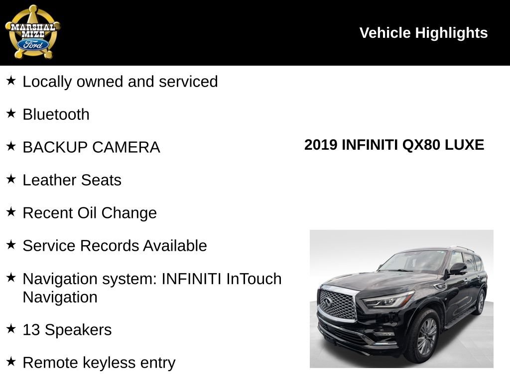 Used 2019 INFINITI QX80 Luxe AWD/4WD image 2
