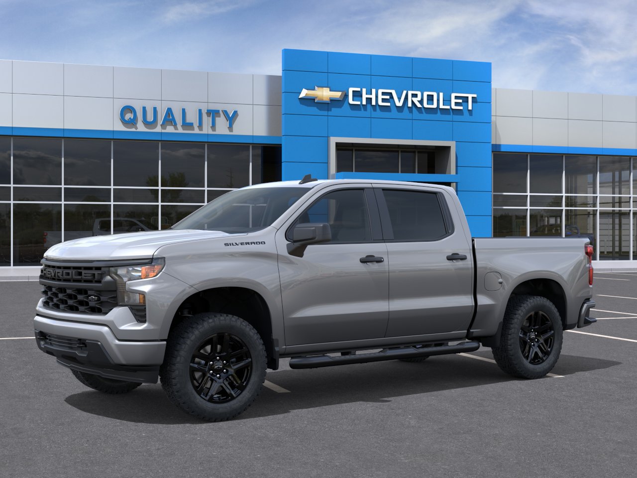 New 2026 Chevrolet Silverado 1500 Custom w/ Turbomax Blackout Package RWD image 2