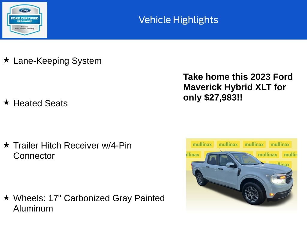Certified 2023 Ford Maverick XLT w/ XLT Luxury Package image 19