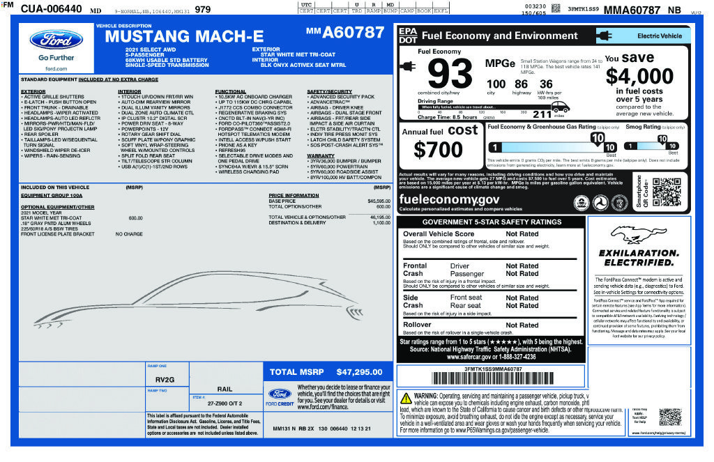 Used 2021 Ford Mustang Mach-E Select AWD/4WD image 17