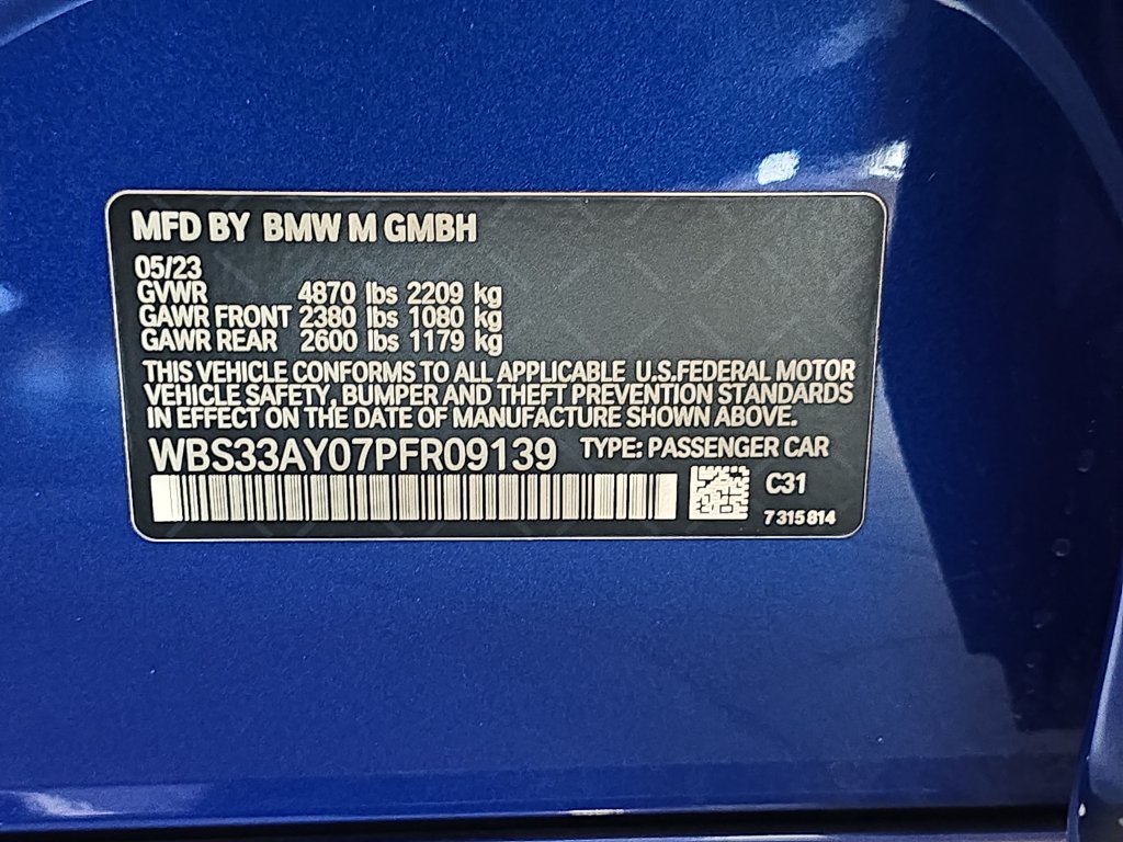 Used 2023 BMW M3 Competition w/ M Carbon Exterior Package RWD image 31