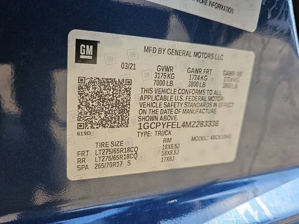 Certified 2021 Chevrolet Silverado 1500 LT Trail Boss w/ Convenience Package II AWD/4WD image 40